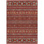 3' X 5' Red Gold And Blue Tribal Washable Indoor Outdoor Area Rug