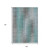 9' X 12' Pale Aqua And Gray Striped Washable Indoor Outdoor Area Rug