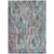 9' X 12' Taupe Teal Blue And Gray Abstract Washable Indoor Outdoor Area Rug