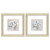 Set Of Two Soft Whites Gold Framed Wall Art