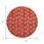 8' Red And Ivory Polka Dot Washable Round Rug With UV Protection