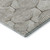 8' Beige And Brown Geometric Washable Round Rug With UV Protection