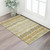 3' X 5' Gold Beige And Rust Striped Washable Area Rug With UV Protection 3' X 5' Gold Beige And Rust Striped Washable Area Rug With UV Protection