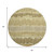 8' Gold Beige And Rust Striped Washable Round Rug With UV Protection