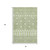 3' X 5' Artichoke Green And Ivory Geometric Washable Area Rug With UV Protection 3' X 5' Artichoke Green And Ivory Geometric Washable Area Rug With UV Protection