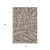 3' X 5' Brown And Beige Floral Washable Area Rug With UV Protection