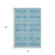 8' X 10' Teal And Ivory Southwestern Washable Area Rug With UV Protection 8' X 10' Teal And Ivory Southwestern Washable Area Rug With UV Protection