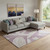 9' X 12' Lavender Ivory And Beige Floral Washable Area Rug With UV Protection 9' X 12' Lavender Ivory And Beige Floral Washable Area Rug With UV Protection