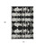 10' X 14' Black And Ivory Striped Washable Area Rug With UV Protection