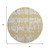 8' Gold And Beige Striped Washable Round Rug With UV Protection