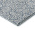 8' X 10' Denim Blue And Ivory Damask Washable Area Rug With UV Protection
