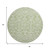 8' Green And Ivory Damask Washable Round Rug With UV Protection