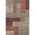 3' X 5' Coffee And Merlot Geometric Washable Area Rug With UV Protection