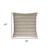 Ivory Beige Nubby Texture Bands Throw Pillow
