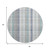 8' Silver Gray And Teal Plaid Washable Round Rug With UV Protection 8' Silver Gray And Teal Plaid Washable Round Rug With UV Protection