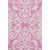 9' X 12' Blush And Ivory Damask Washable Area Rug With UV Protection