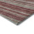 8' X 10' Burgundy Gray And Ivory Striped Washable Area Rug With UV Protection