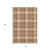 5' X 8' Rust Beige And Brown Plaid Washable Area Rug With UV Protection