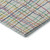 5' X 8' White Yellow Green And Pink Striped Washable Area Rug With UV Protection 5' X 8' White Yellow Green And Pink Striped Washable Area Rug With UV Protection
