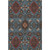 8' X 10' Denim Blue Red And Salmon Oriental Washable Area Rug With UV Protection 8' X 10' Denim Blue Red And Salmon Oriental Washable Area Rug With UV Protection