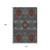 10' X 14' Denim Blue Red And Salmon Oriental Washable Area Rug With UV Protection 10' X 14' Denim Blue Red And Salmon Oriental Washable Area Rug With UV Protection