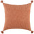 20" Terra Cotta Cotton Textural Stripe Throw Pillow with Tassels