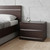 17" Dark Brown Two Drawers Manufactured Wood Mirrored Nightstand 17" Dark Brown Two Drawers Manufactured Wood Mirrored Nightstand