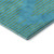 9' X 12' Aqua And Lime Green Geometric Washable Area Rug With UV Protection