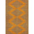 10' X 14' Orange And Navy Blue Geometric Washable Area Rug With UV Protection 10' X 14' Orange And Navy Blue Geometric Washable Area Rug With UV Protection