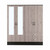 63" Brown And Black Wood Mirrored Two Drawer Dresser 63" Brown And Black Wood Mirrored Two Drawer Dresser