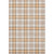 5' X 8' Peach Ivory And Brown Plaid Washable Area Rug With UV Protection 5' X 8' Peach Ivory And Brown Plaid Washable Area Rug With UV Protection