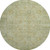 8' Sage Gray And Gold Oriental Washable Round Rug With UV Protection 8' Sage Gray And Gold Oriental Washable Round Rug With UV Protection