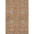 3' X 5' Copper Beige And Denim Blue Floral Washable Area Rug With UV Protection