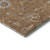 9' X 12' Copper Beige And Denim Blue Floral Washable Area Rug With UV Protection 9' X 12' Copper Beige And Denim Blue Floral Washable Area Rug With UV Protection
