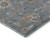 8' X 10' Denim Blue Beige And Copper Floral Washable Area Rug With UV Protection 8' X 10' Denim Blue Beige And Copper Floral Washable Area Rug With UV Protection