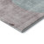 8' Teal Mauve And Blush Geometric Washable Round Rug With UV Protection