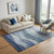 5' X 8' Blue And Sky Blue Abstract Washable Area Rug With UV Protection 5' X 8' Blue And Sky Blue Abstract Washable Area Rug With UV Protection