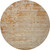 8' Copper And Beige Abstract Washable Round Rug With UV Protection