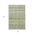 10' X 14' Artichoke Green Gray And Beige Striped Washable Area Rug With UV Protection