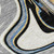 10' X 14' Gray Gold And Blue Abstract Washable Indoor Outdoor Area Rug