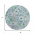 8' Teal Blue And Pewter Round Floral Washable Indoor Outdoor Area Rug 8' Teal Blue And Pewter Round Floral Washable Indoor Outdoor Area Rug