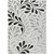 10' X 14' Ivory Black And Gray Botanical Leaves Washable Indoor Outdoor Area Rug