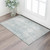 3' X 5' Sky Blue And Silver Oriental Washable Area Rug With UV Protection 3' X 5' Sky Blue And Silver Oriental Washable Area Rug With UV Protection