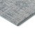 8' X 8' Sky Blue And Silver Oriental Washable Round Rug With UV Protection 8' X 8' Sky Blue And Silver Oriental Washable Round Rug With UV Protection