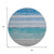 8' X 8' Sky Blue Beige And Ivory Striped Washable Round Rug With UV Protection 8' X 8' Sky Blue Beige And Ivory Striped Washable Round Rug With UV Protection