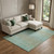 9' X 12' Teal And Taupe Striped Washable Area Rug With UV Protection 9' X 12' Teal And Taupe Striped Washable Area Rug With UV Protection