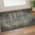 3' X 5' Coffee And Navy Blue Abstract Washable Area Rug With UV Protection 3' X 5' Coffee And Navy Blue Abstract Washable Area Rug With UV Protection