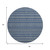 8' X 8' Navy Blue Gray And Silver Striped Washable Round Rug With UV Protection 8' X 8' Navy Blue Gray And Silver Striped Washable Round Rug With UV Protection