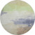 8' X 8' Artichoke Green Lavender And Ivory Abstract Washable Round Rug With UV Protection