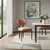 Set of Two Salmon and Black Chenille And Metal Partially Open Back Dining Side Chairs Set of Two Salmon and Black Chenille And Metal Partially Open Back Dining Side Chairs
